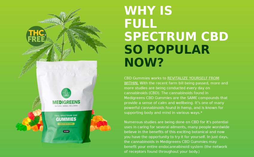 MediGreens CBD Gummies - Full Spectrum CBD Gummies Reviews, Price